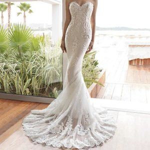 Demetrios Wedding Dress 7997 Size 14 Ivory NWT